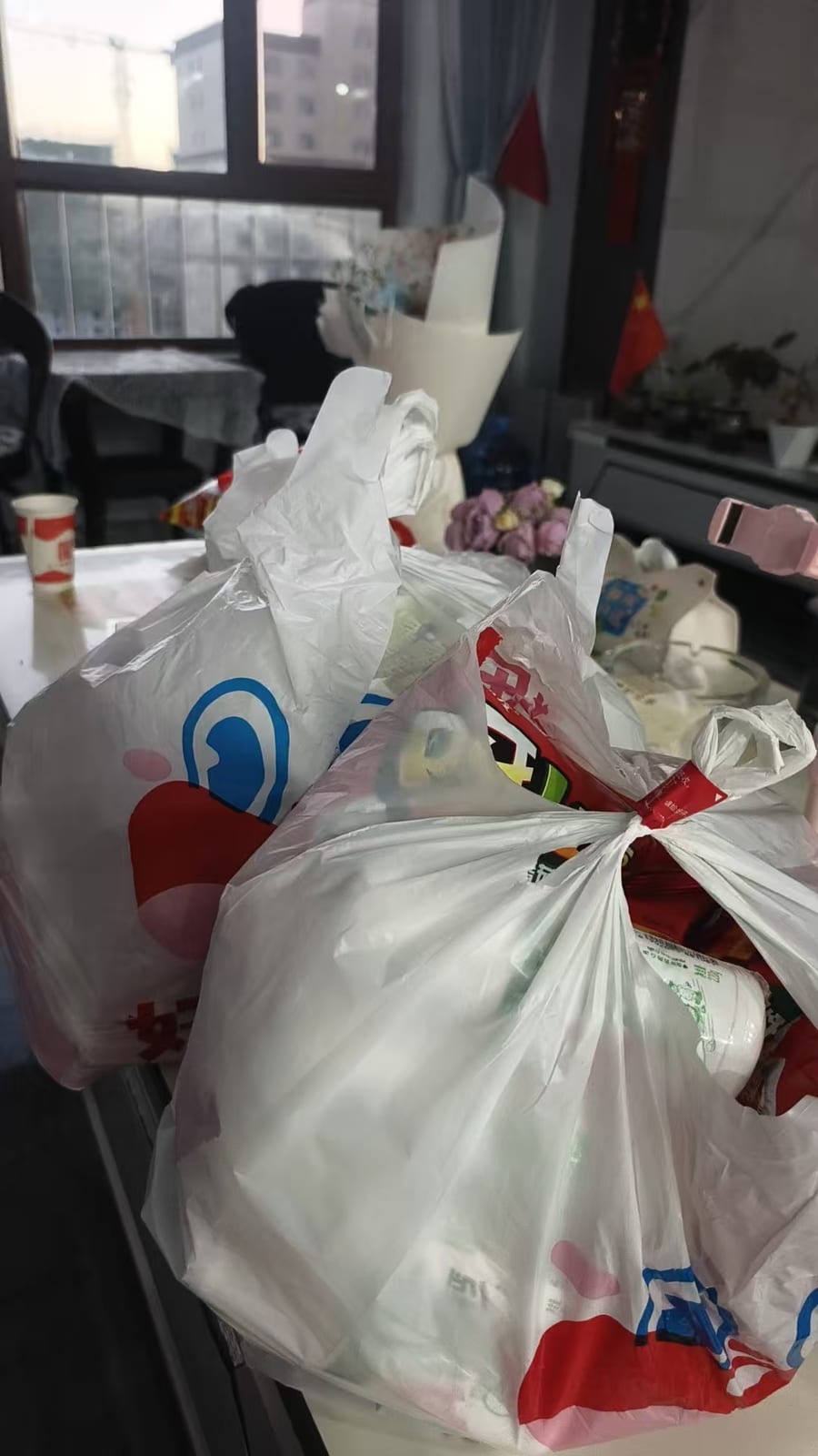 和航航逛街的记录照片