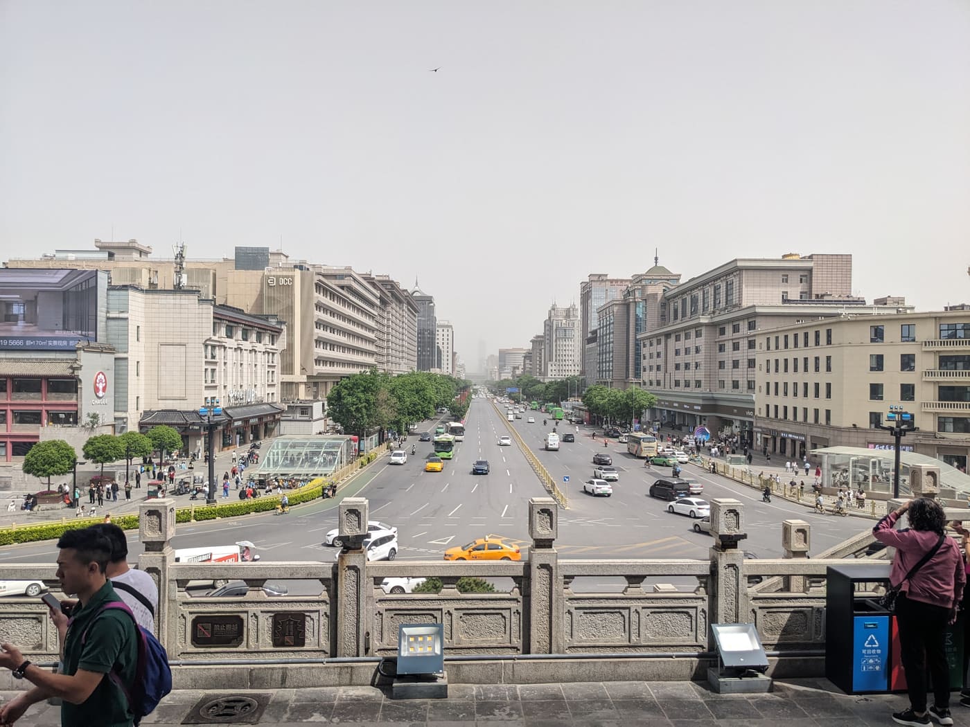 西安登上钟鼓楼旅行照片